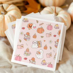 Little Boo Pink Whimsical Books Baby Dusche Serviette