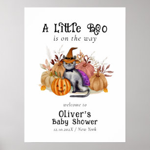 Little Boo Poem Cat Baby Dusche Willkommen Poster