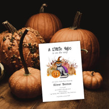 Little Boo Poem Cat in Hexenhut Baby Shower