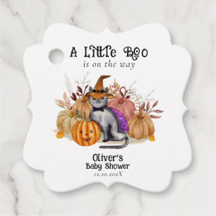 Little Boo Poem Cat in Hexenhut Babydusche Geschenkanhänger