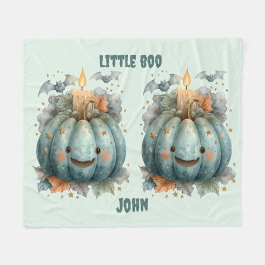 Little Boo Pumpkin for Boys Fleecedecke (Vorderseite (Horizontal))