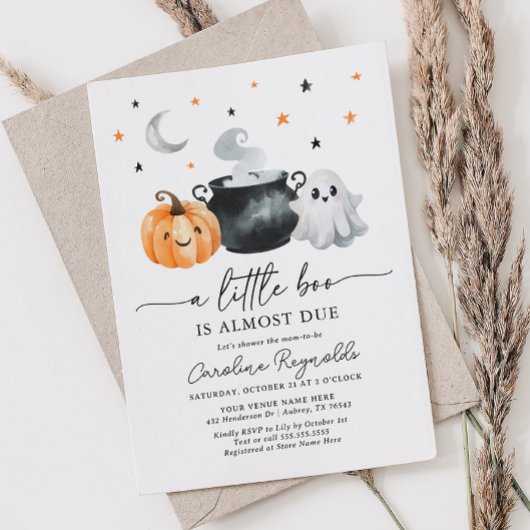Little Boo Pumpkin Halloween Baby Shower Einladung