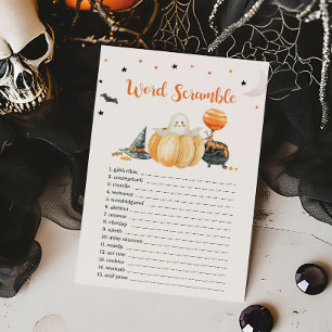 Little Boo Pumpkin Halloween Word Scramble Spiel
