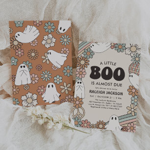 Little Boo Retro Halloween Baby Dusche Einladung