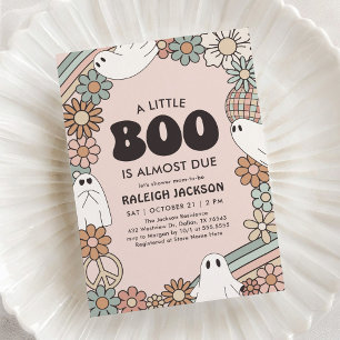 Little Boo Retro Halloween Baby Dusche Einladung