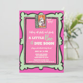 Little Boo ruft alle Ghosts Baby Dusche auf Einladung (Stehend Vorderseite)