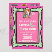 Little Boo ruft alle Ghosts Baby Dusche auf Einladung (Vorne/Hinten)