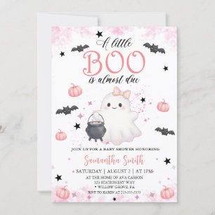 Little Boo Spooky Niedlich Baby Girl Babydusche Einladung