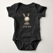 Little Boo Spooky Niedlich Bunny Black Baby Strampler (Vorderseite)