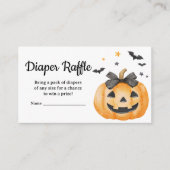 Little Boo Spooky Pumpkin Baby Diaper Raffle Begleitkarte (Vorderseite)