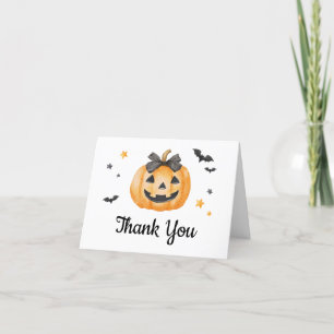 Little Boo Spooky Pumpkin Baby Dusche Dankeskarte