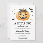 Little Boo Spooky Pumpkin Baby Dusche Einladung (Vorderseite)