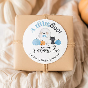 Little Boo steht kurz vor der Geburt Baby Shower z Runder Aufkleber