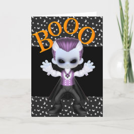 Little Boo Vampire Halloween Grußkarten Karte