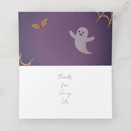 Little Boo Vielen Dank, dass Sie geklappte Platzka Platzkarte (Innenseite Aufgefaltet)