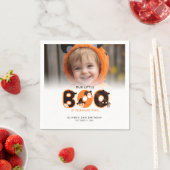 Little Boo Wende 2 Foto Halloween Geburtstag Serviette (Beispiel)