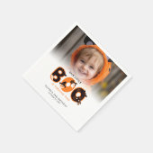 Little Boo Wende 2 Foto Halloween Geburtstag Serviette (Ecke)
