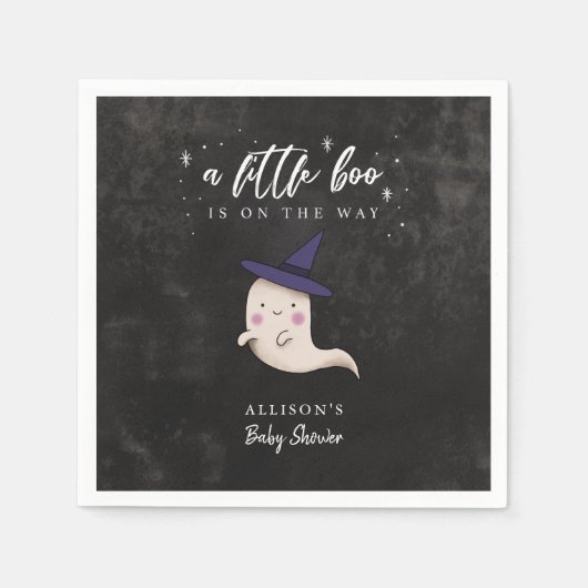 Little Boo Witch Ghost Baby Shower Serviette (Vorderseite)