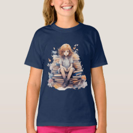 Little Bookworm Girl Zurück zur Schule T-Shirt