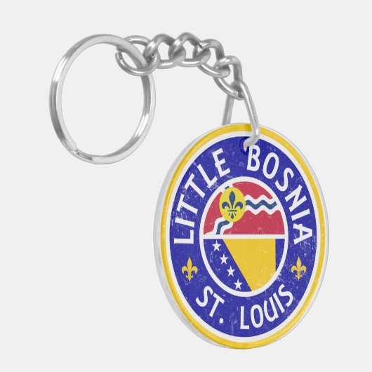 Little Bosnien St. Louis, bosnischer Amerikaner Schlüsselanhänger (Vorderseite links)