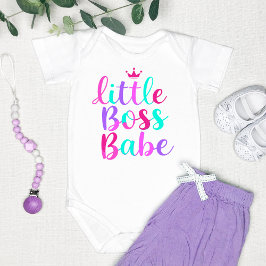 "Little Boss Babe" farbenfroh Baby Strampler