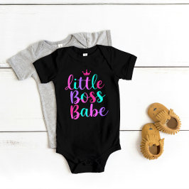 "Little Boss Babe" farbenfroh Baby Strampler