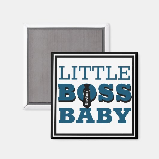 Little Boss Baby Personalized Magnet (Vorderseite/Rückseite)