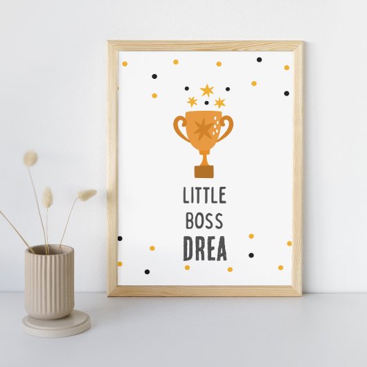Little Boss Individuelle Name Kinderzimmer Poster
