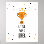 Little Boss Individuelle Name Kinderzimmer Poster (Vorne)