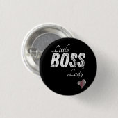Little Boss Lady Baby Kleinkind Girl Kurz Button (Vorne & Hinten)