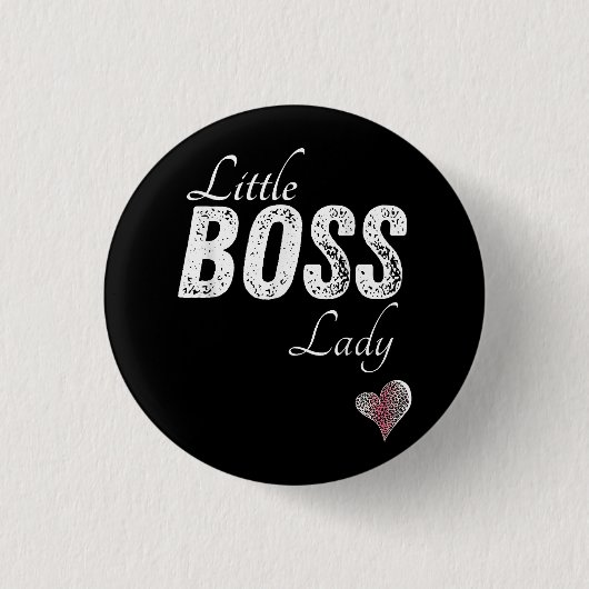Little Boss Lady Baby Kleinkind Girl Kurz Button (Vorderseite)
