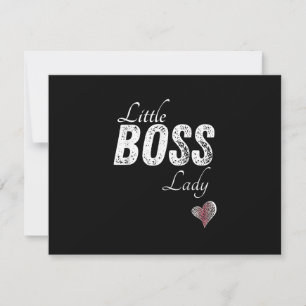 Little Boss Lady Baby Kleinkind Girl Kurz RSVP Karte