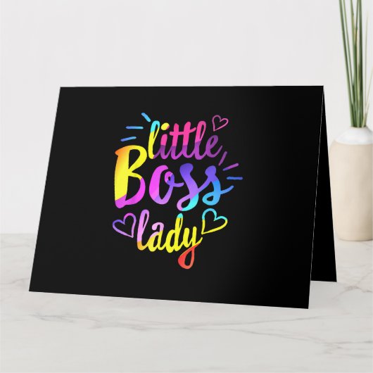 Little Boss Lady Girls Kinder Tochter Mini-Bos Karte (Vorderseite)