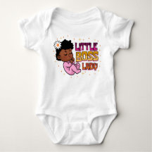 Little Boss Lady Melanin Black Baby Girl Säugling