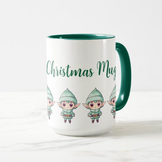 Little Bosy Elf Xmas Magie individuell angepasst Tasse (VorderseiteRechts)