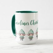 Little Bosy Elf Xmas Magie individuell angepasst Tasse (Vorderseite Links)