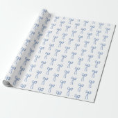 Little Bow Blue Gift Wrap Geschenkpapier (Ungerollt)