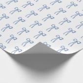 Little Bow Blue Gift Wrap Geschenkpapier (Ecke)