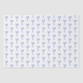 Little Bow Blue Gift Wrap Seidenpapier