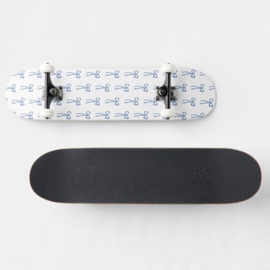 Little Bow Blue Skateboard (Horizontal)