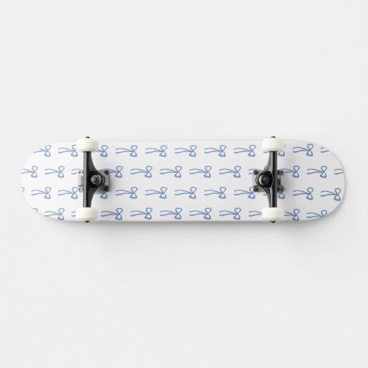 Little Bow Blue Skateboard (Horizontal)