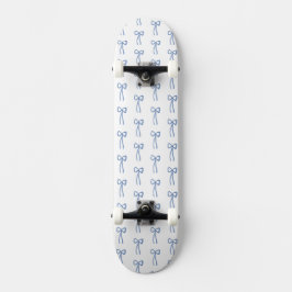 Little Bow Blue Skateboard