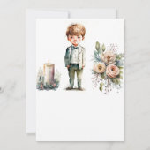 Little Boy and Floral werden Sie mein Page Boy sei Einladung (Rückseite)