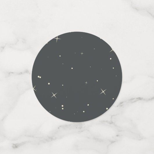 Little Boy Astronaut on Moon, First Name Space Konfetti (Klein Vorderseite)