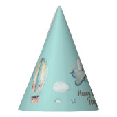 Little Boy Aviation Theme Happy Birthday mit Namen Partyhütchen (Links)