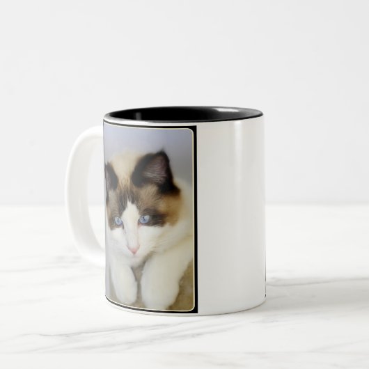 Little Boy-Blau Zweifarbige Tasse (Vorderseite Links)