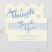 Little Boy Blue Baby Dusche, Danke, Karten (Vorne/Hinten)