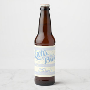 Little Boy Blue Baby Dusche Weinetikett Bierflaschenetikett