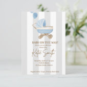 Little Boy Blue Dusche Einladung (Stehend Vorderseite)