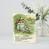 Little Boy Blue Kinderzimmer Rhyme Postkarte (Stehend Vorderseite)